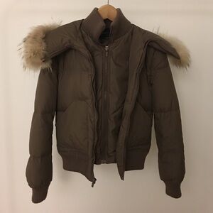 BCBG Max Azria puffer jacket with fur collar XXS